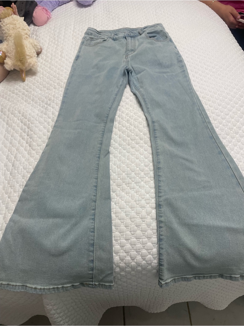 SHEIN Light Blue Flared Kids Jeans